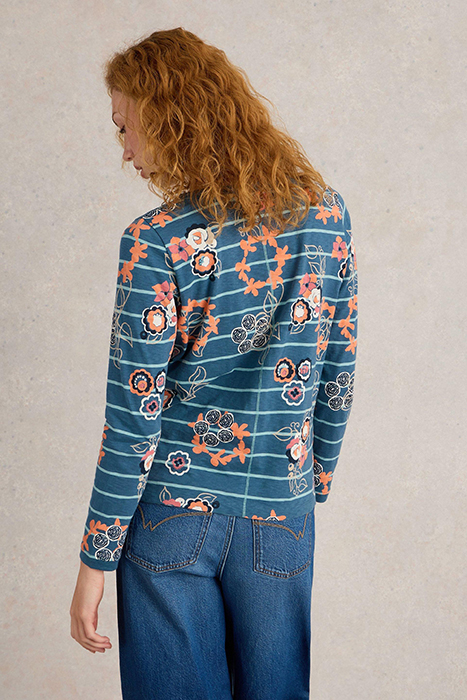 NELLY LS TEE BLUE PRINT 2