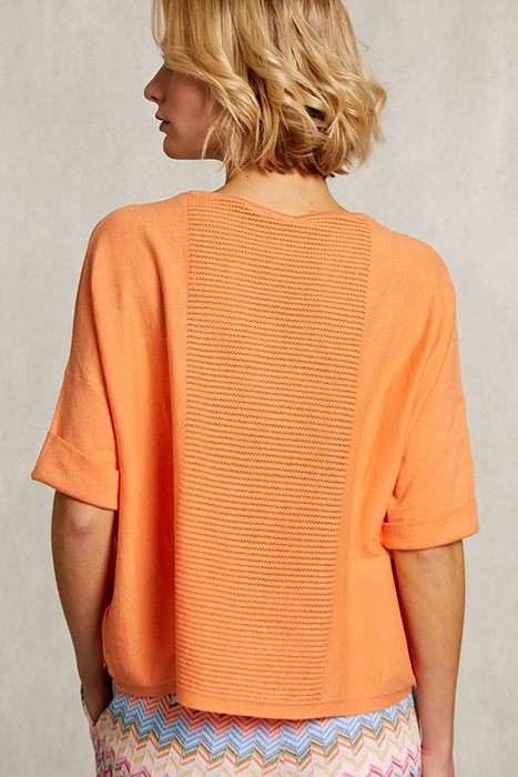 ORANGE SWEATER AJOUR 2