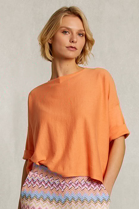 ORANGE SWEATER AJOUR 1