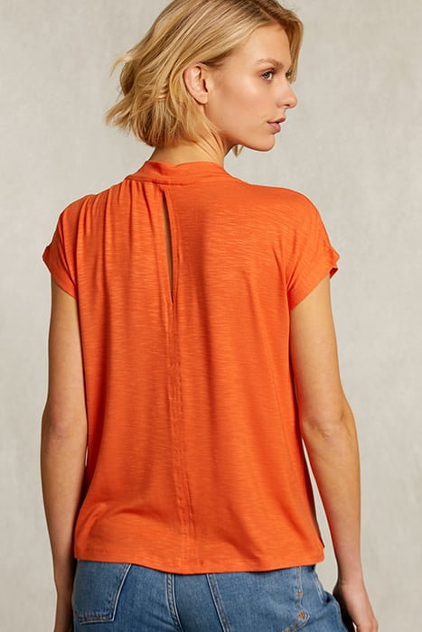 ORANGE V-NECK T-SHRIRT SHORT SLEEVES ORANGE 2