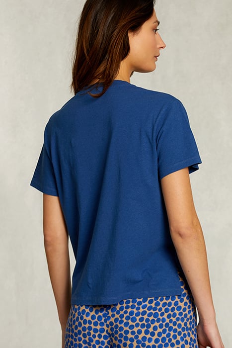 BLUE BASIC V-NECK T-SHIRT BLUE 2