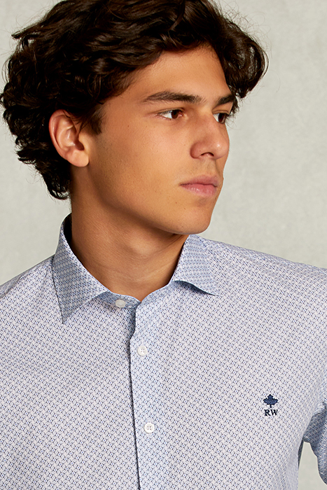 SLIM FIT FANTASY SHIRT MULTI BLUE 3