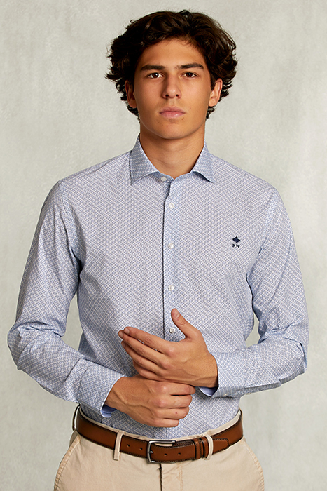 SLIM FIT FANTASY SHIRT MULTI BLUE 1