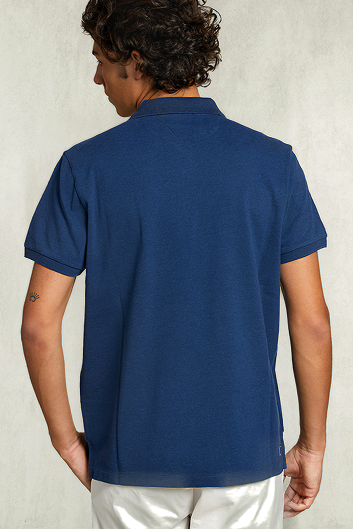 CUSTOM FIT PIMA COTTON POLO DEEP BLUE MIX BLUE 2