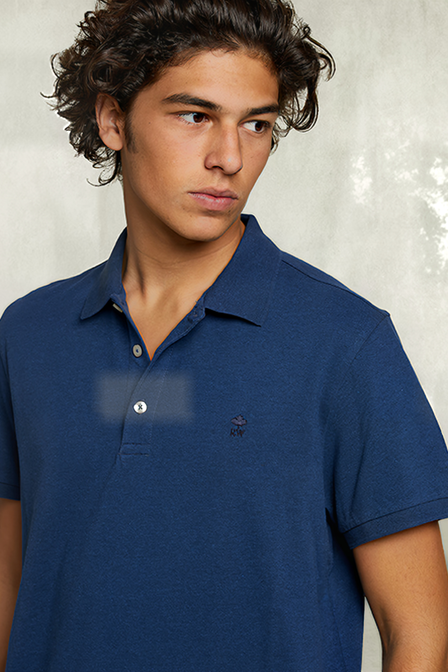 CUSTOM FIT PIMA COTTON POLO DEEP BLUE MIX BLUE 3