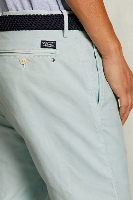 SLIM FIT COTTON CHINO SISAL BLUE 4