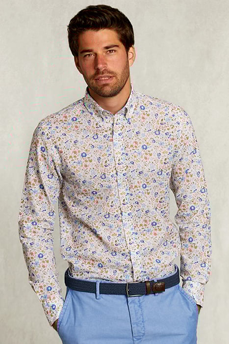CUSTOM FIT FLORAL SHIRT MULTI WHITE 1