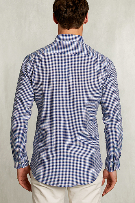 CUSTOM FIT CHECKED SHIRT BLUE/WHITE BLUE 2