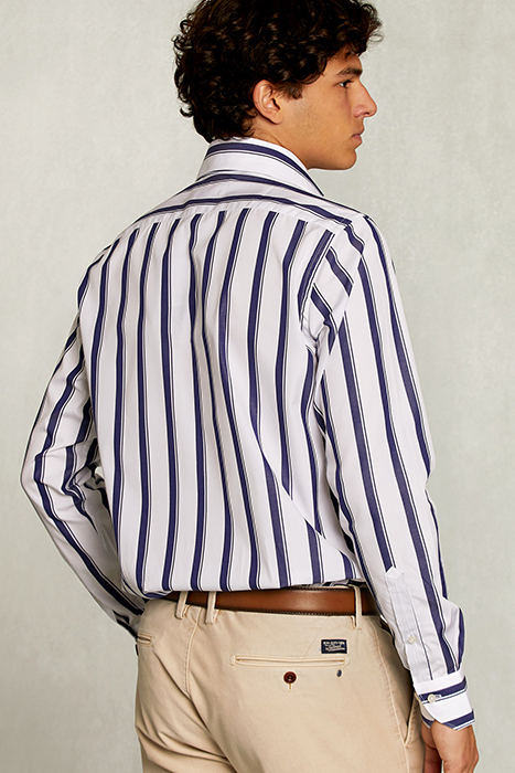 CUSTOM FIT STRIPED SHIRT BLUE/WHITE BLUE 2