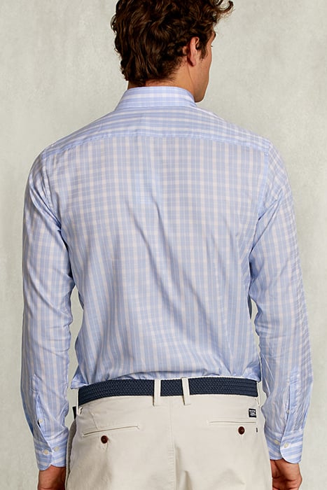 CUSTOM FIT CHECKED SHIRT BLUE/WHITE BLUE 2