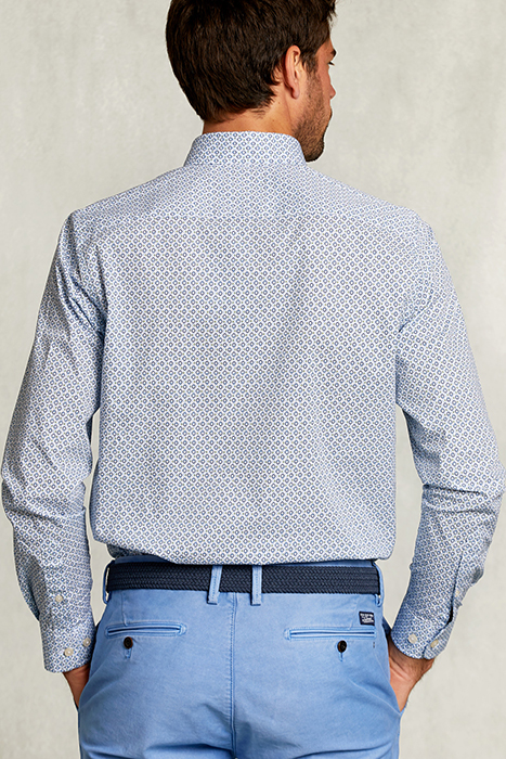 CUSTOM FIT FANTASY SHIRT BLUE/GREEN MULTI 2