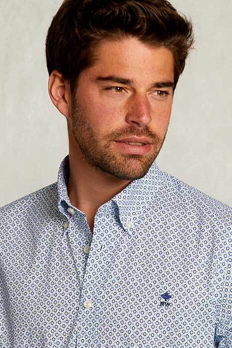 CUSTOM FIT FANTASY SHIRT BLUE/GREEN MULTI 4