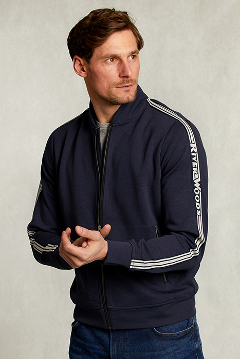 CARDIGAN WITH ZIPPER NAVY BLUE 1