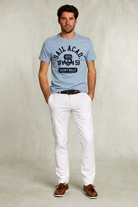 NORMAL FIT BASIC T-SHIRT DARK VICTORIA MIX BLUE 3