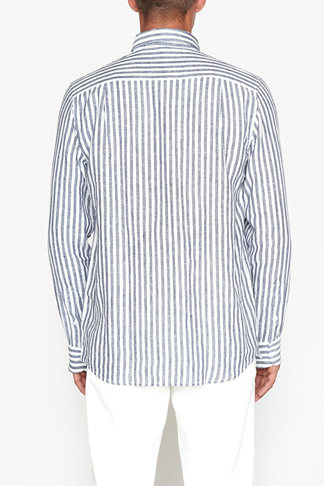 GREGSI LINEN STRIPE BLUE CAPTAIN 2