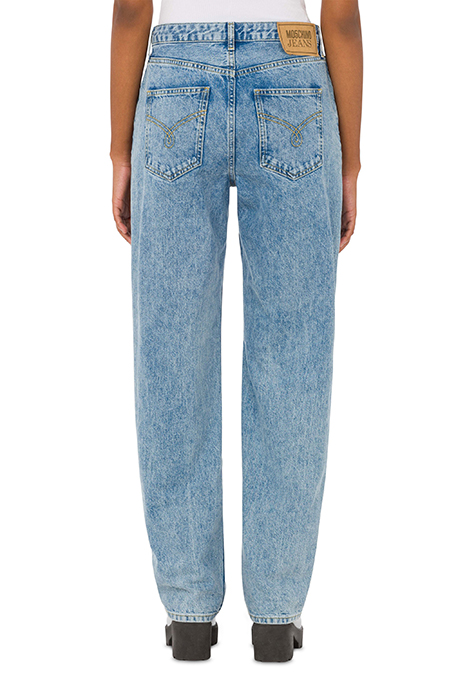 DENIM COTTON PANTS BLUE 2