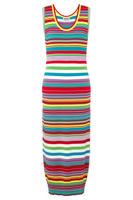 COLORFUL STRIPES STRETCH KNIT DRESS MULTICOLOR 3