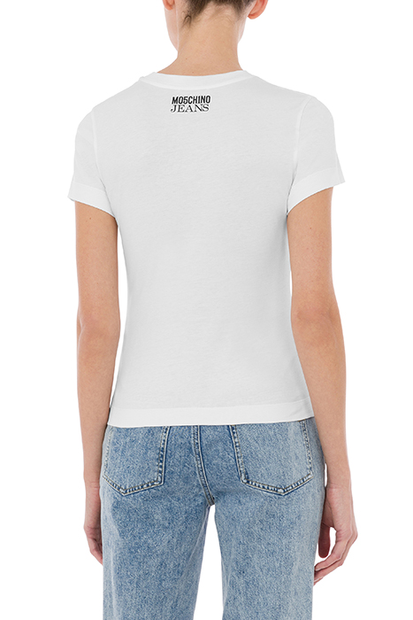 PEACE SYMBOL JERSEY T-SHIRT WHITE 2