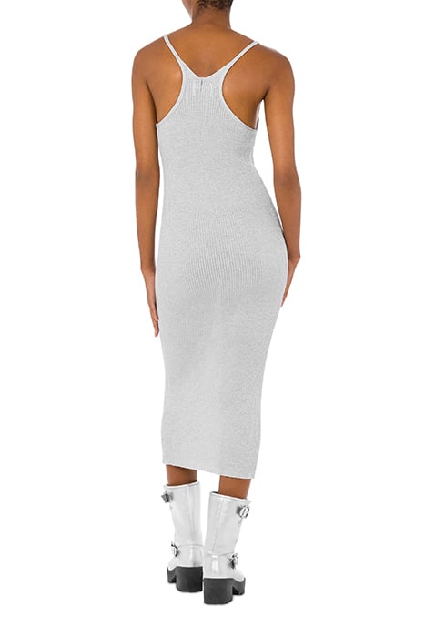 LUREX COTTON KNIT DRESS SILVER 2