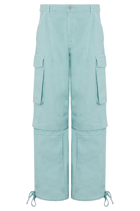 HEART STITCHINGS COTTON DRILL TROUSERS BLUE 3