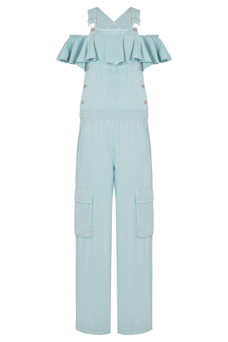 GARMENT-DYED LYOCELL DUNGAREES BLUE 3
