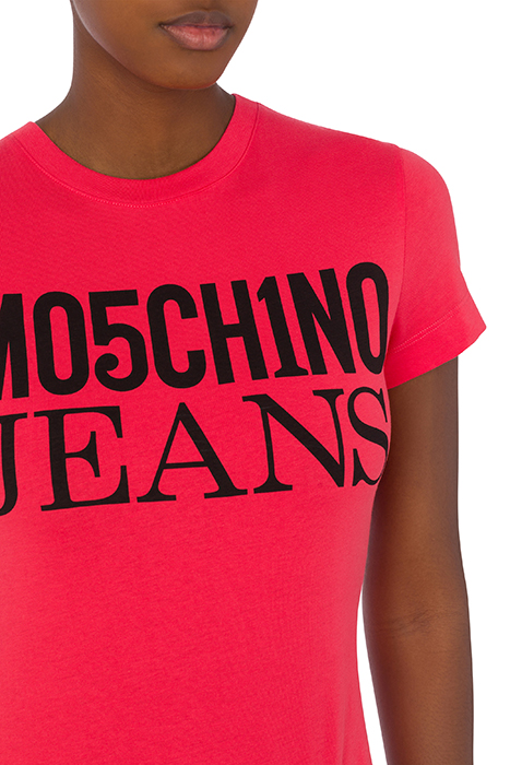 LOGO PRINT JERSEY T-SHIRT RED 4