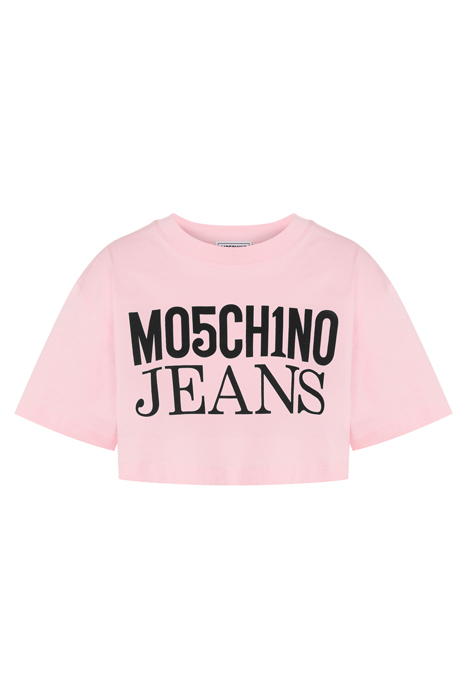 CROPPED LOGO PRINT T-SHIRT PINK 3