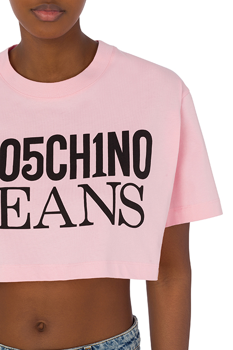 CROPPED LOGO PRINT T-SHIRT PINK 4