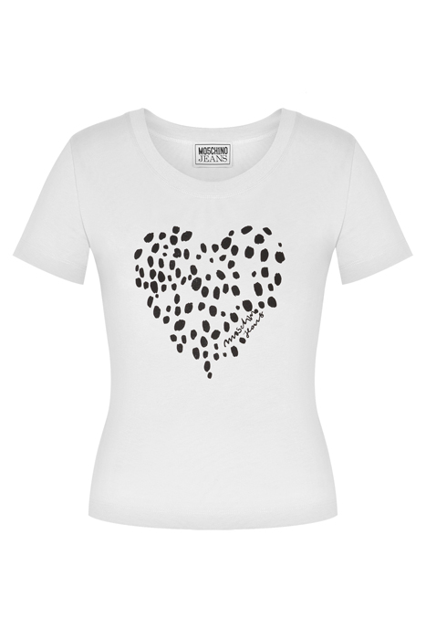 LEOPARD HEART JERSEY T-SHIRT WHITE 3