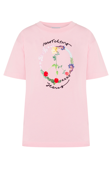 FLORAL PEACE SIGN T-SHIRT PINK 3