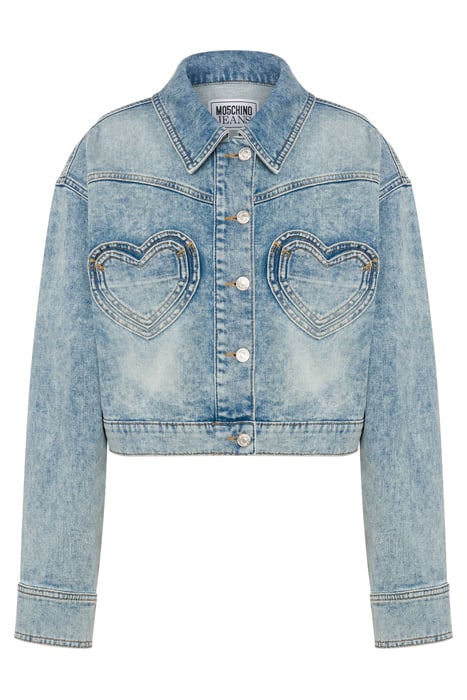 HEART POCKETS STRETCH DENIM JACKET BLUE 3