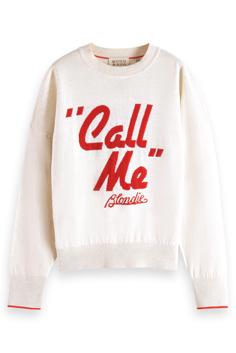 BLONDIE INTARSIA PULLOVER ECRU MELANGE 4