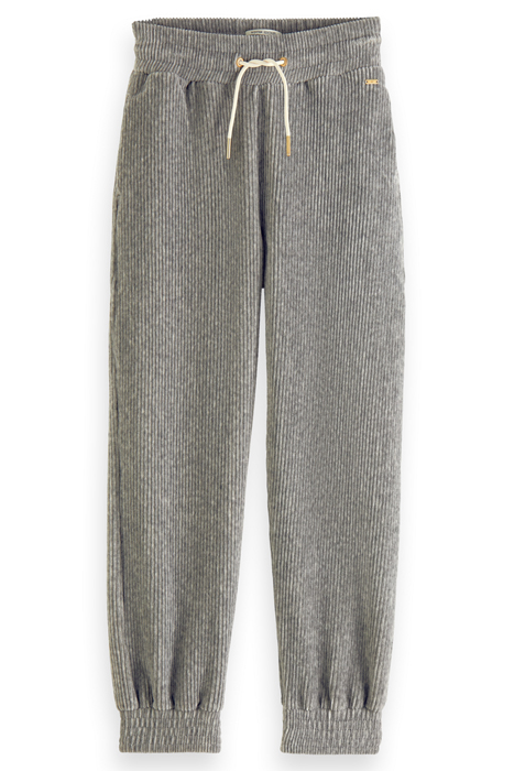 GIRLS CORDUROY TAPERED SWEATPANTS GREY MELANGE 4