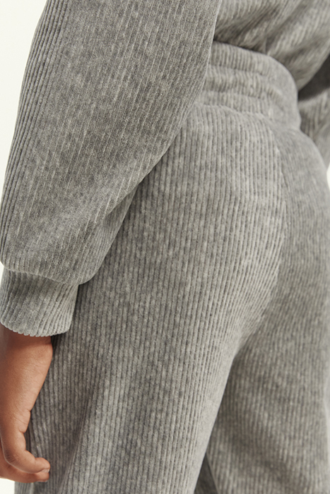 GIRLS CORDUROY TAPERED SWEATPANTS GREY MELANGE 7