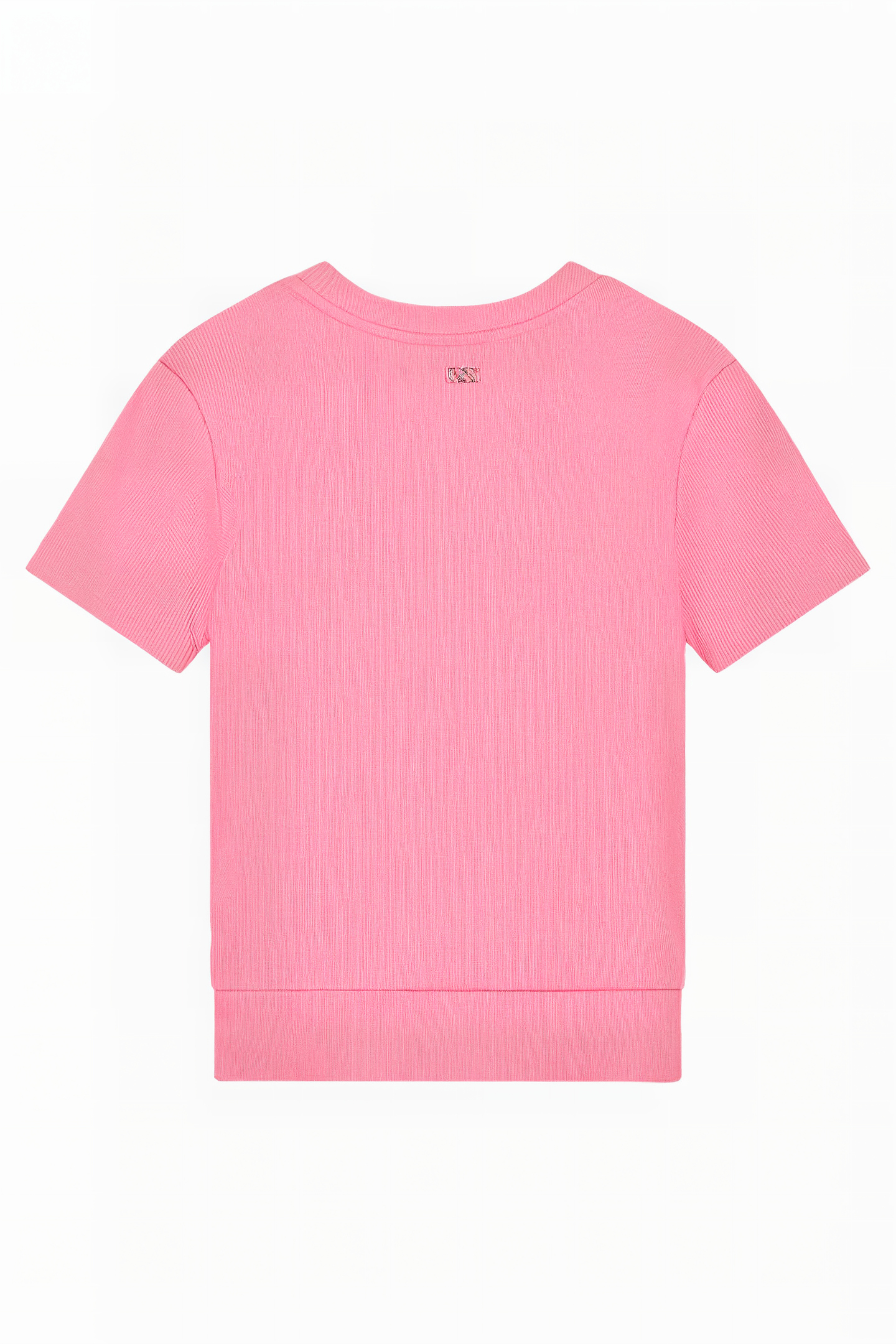 KNOT RIB T-SHIRT HOT PINK 2