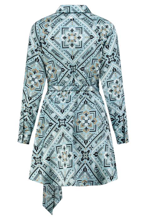 BANGKOK PRINTED WRAP DRESS POOL/BLACK 3