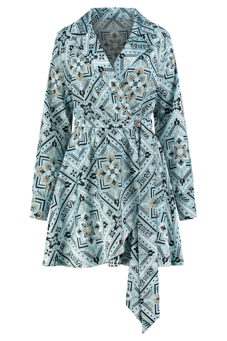 BANGKOK PRINTED WRAP DRESS POOL/BLACK 5