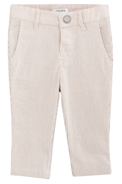BABY BOYS’ BEIGE STRIPED OCCASIONWEAR TROUSERS WITH STRAPS 3