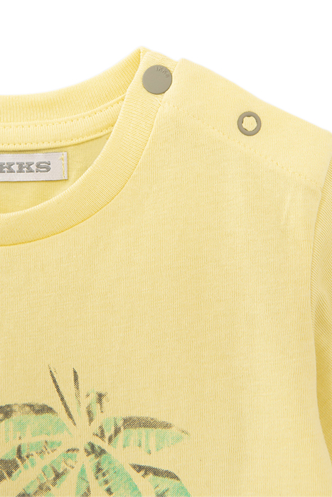 BABY BOYS’ YELLOW T-SHIRT WITH CUBAN CAR IMAGE 4