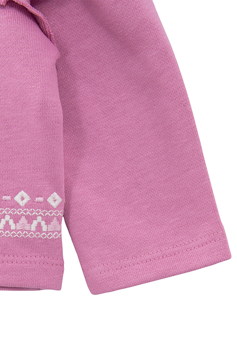 BABY GIRLS’ MAUVE CARDIGAN WITH ETHNIC EMBROIDERY 5