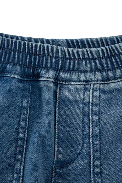 BABY BOYS' BLUE CARGO JEANS WITH ELASTICATED WAIST 3