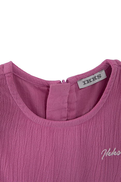 BABY GIRLS’ MAUVE CREPE DRESS WITH ETHNIC EMBROIDERY 5