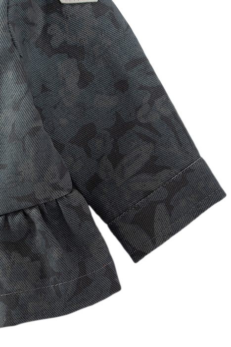 BABY GIRLS’ KHAKI DENIM SAFARI JACKET, XL FLOWERS 5