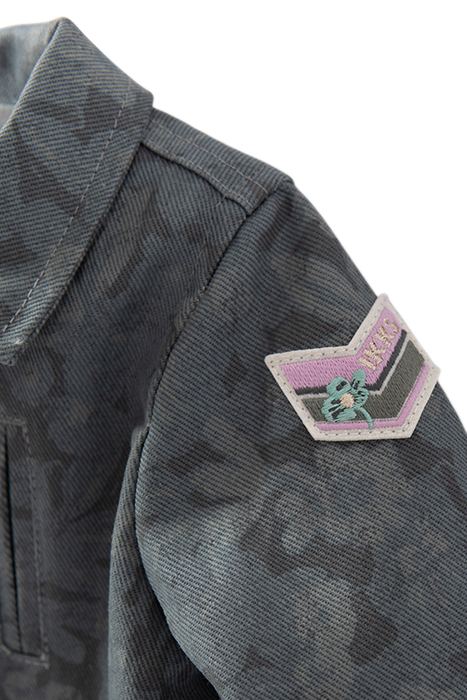 BABY GIRLS’ KHAKI DENIM SAFARI JACKET, XL FLOWERS 4