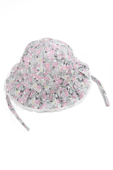 BABY GIRLS’ KHAKI HAT WITH LITTLE FLOWER PRINT 2