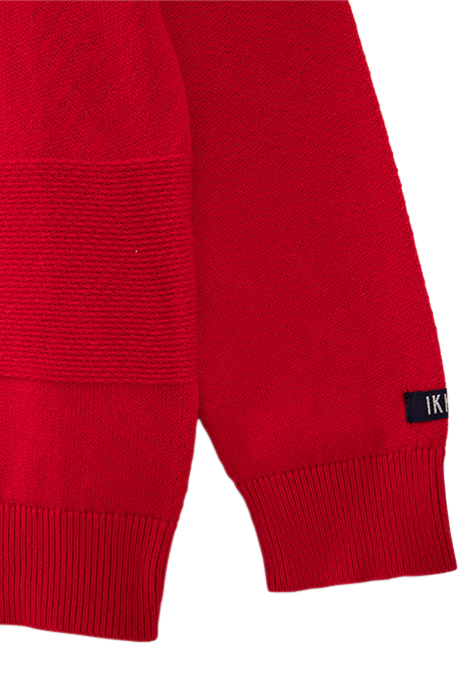 BOYS' RED KNIT STRIPED SWEATER 4