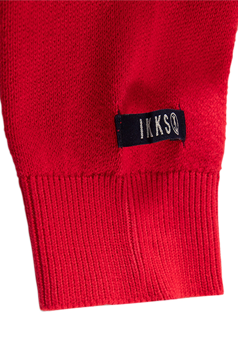 BOYS' RED KNIT STRIPED SWEATER 5