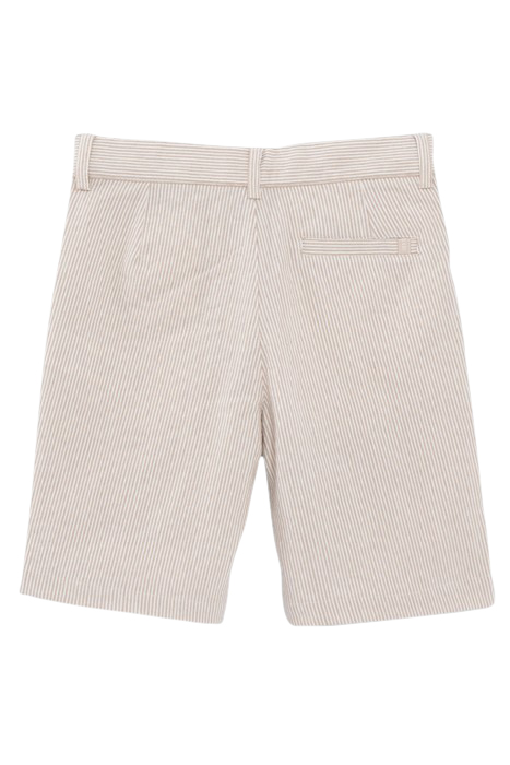 BOYS’ BEIGE STRIPED OCCASIONWEAR SUIT BERMUDA SHORTS 2