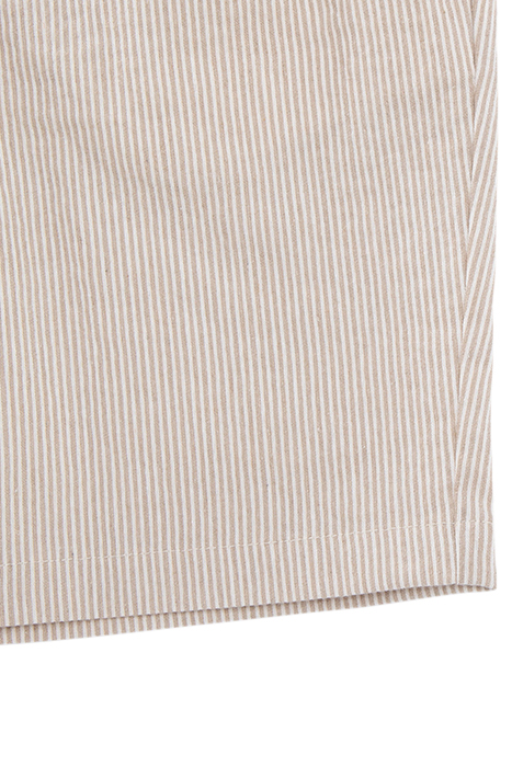 BOYS’ BEIGE STRIPED OCCASIONWEAR SUIT BERMUDA SHORTS 6