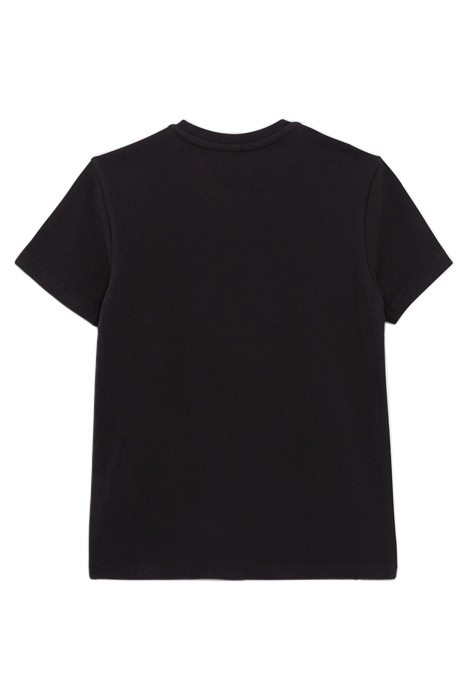 BOYS’ BLACK T-SHIRT, EMBROIDERED TIGER HEAD-GOGGLES IMAGE 2